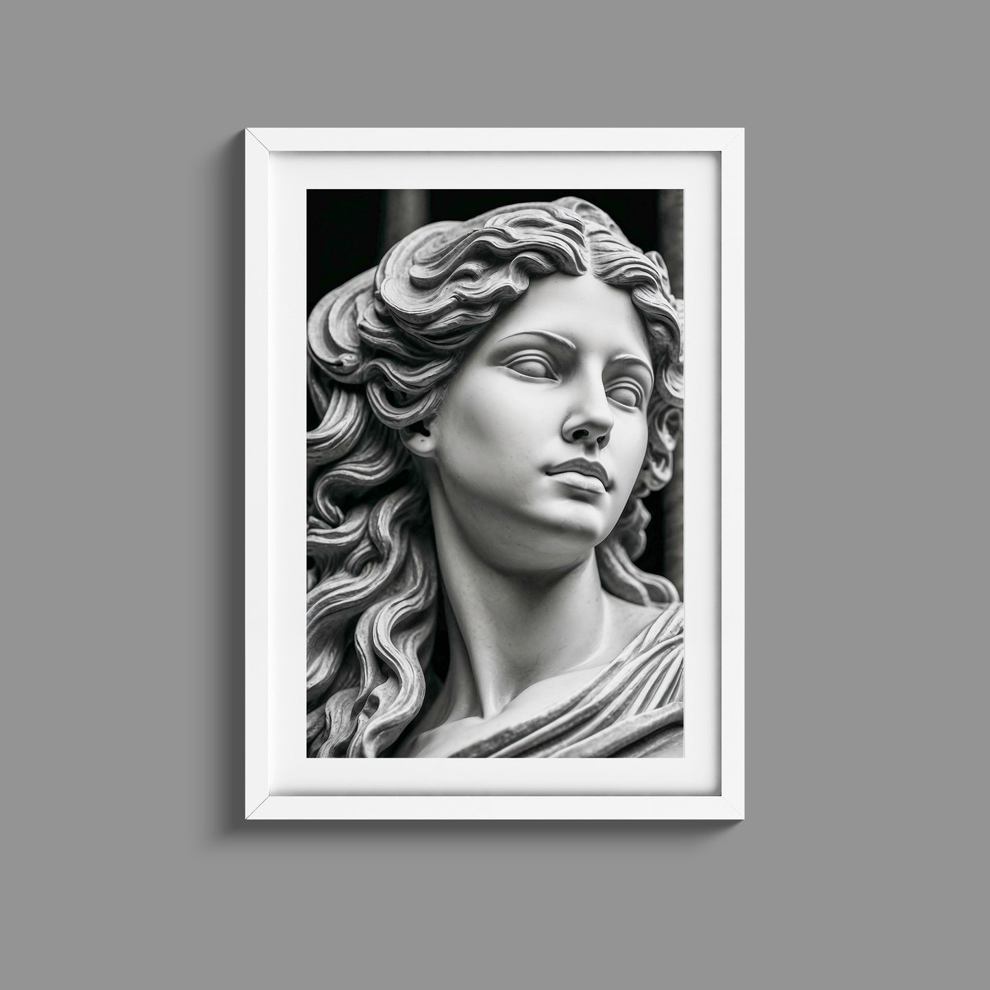 Bold and pronounced Greek statue print 2