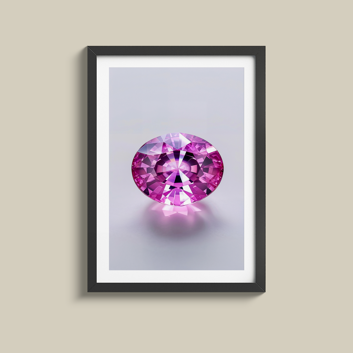 Stunning Pink sapphire gemstone print