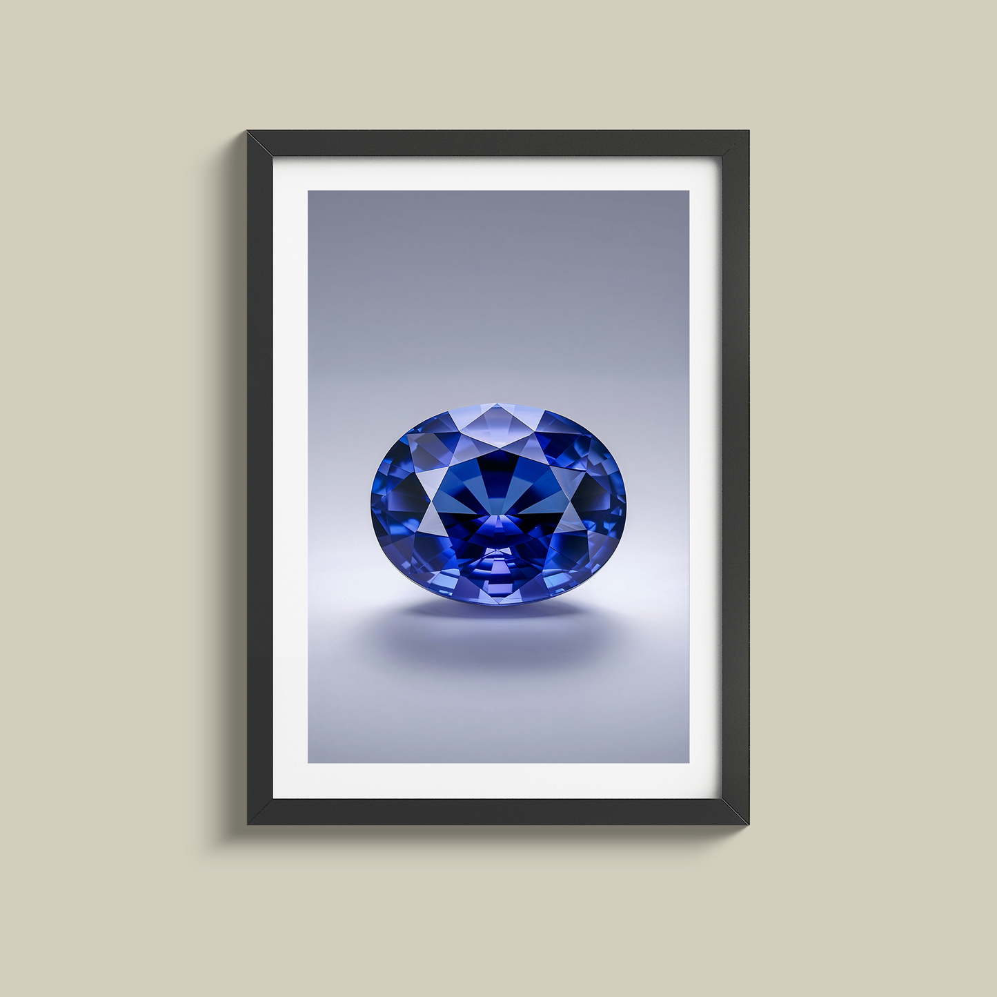 Stunning blue sapphire gemstone print