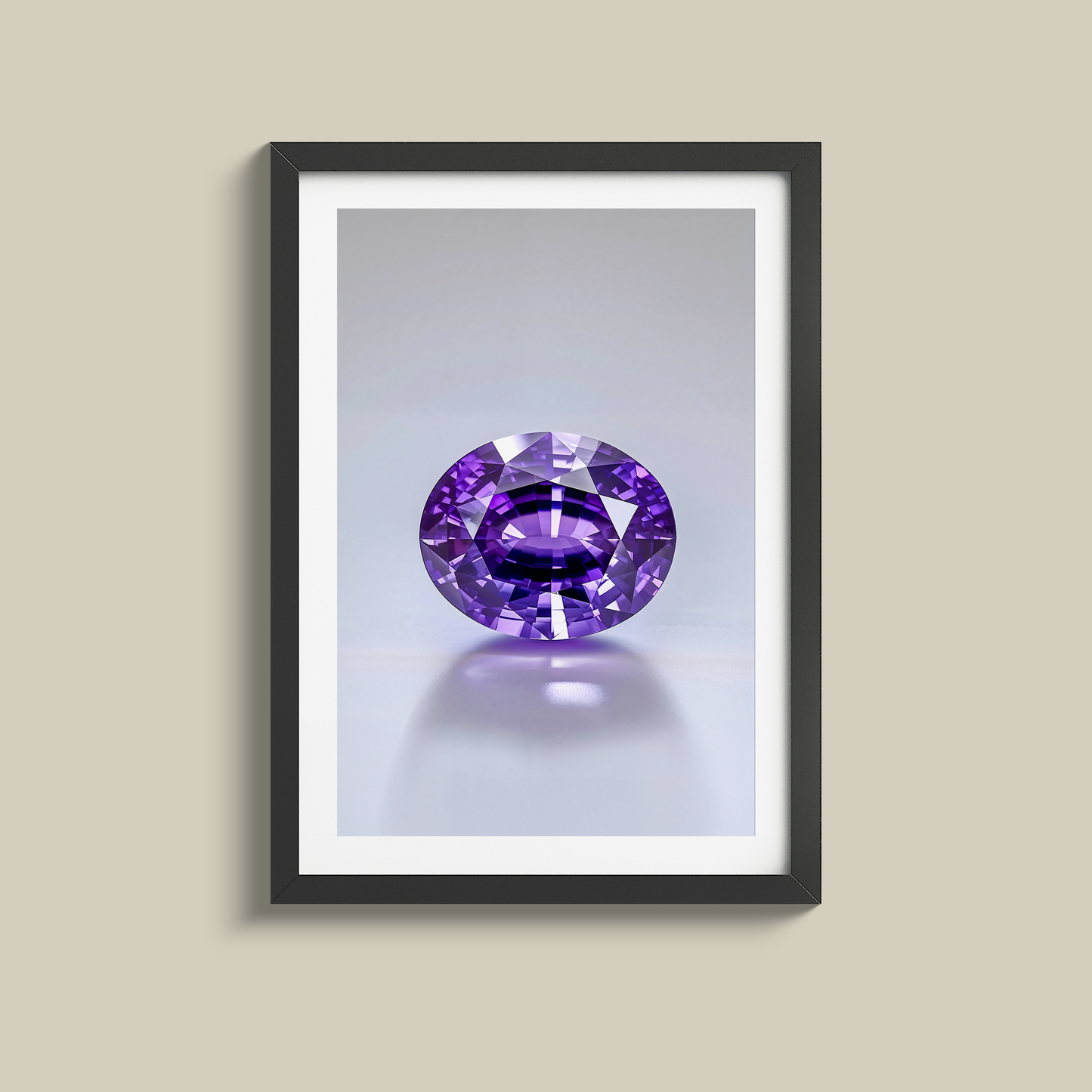 Stunning purple sapphire gemstone print