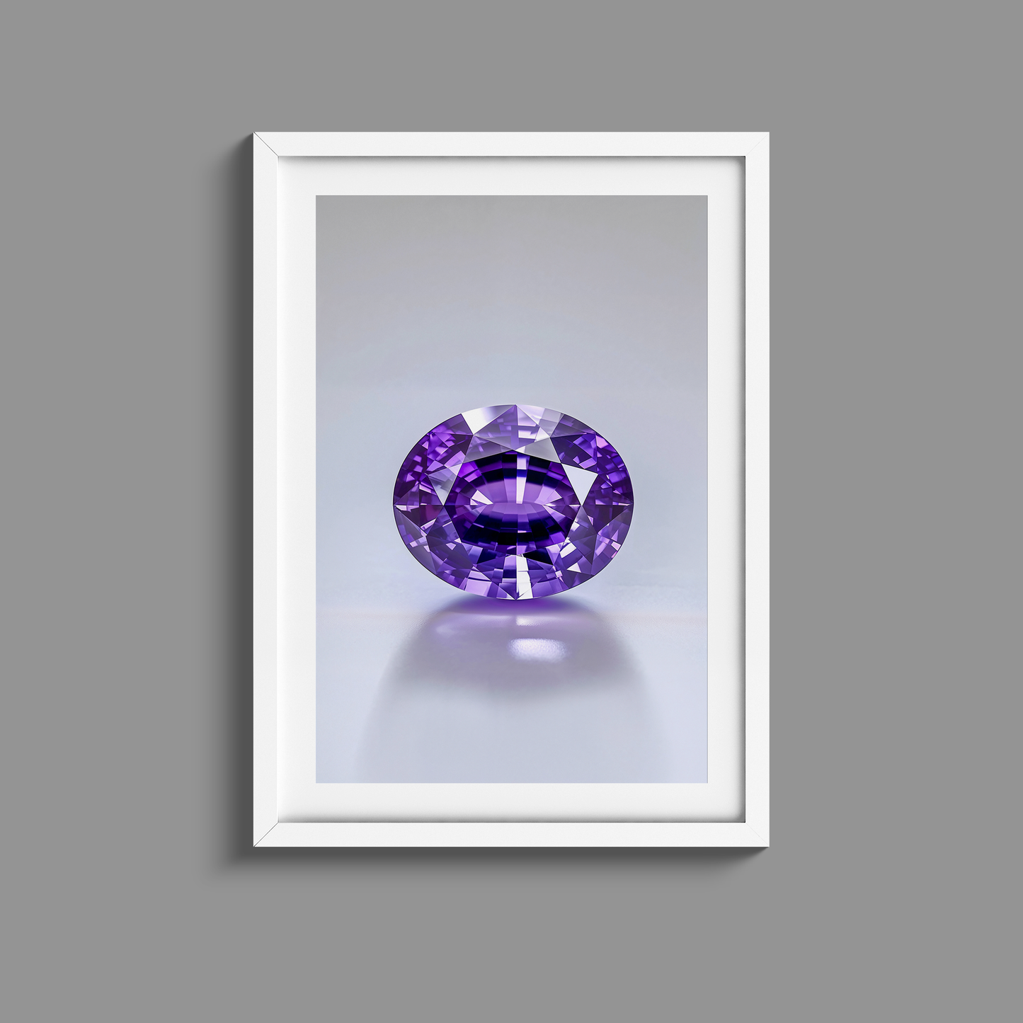 Stunning purple sapphire gemstone print
