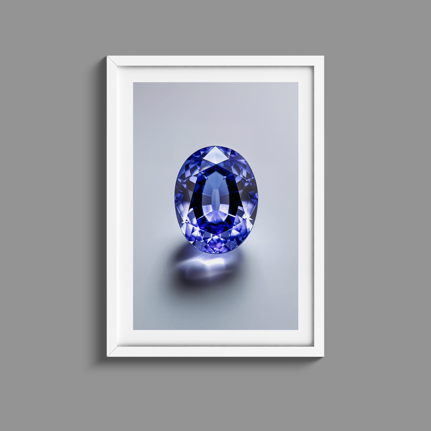 Stunning blue tanzanite gemstone print