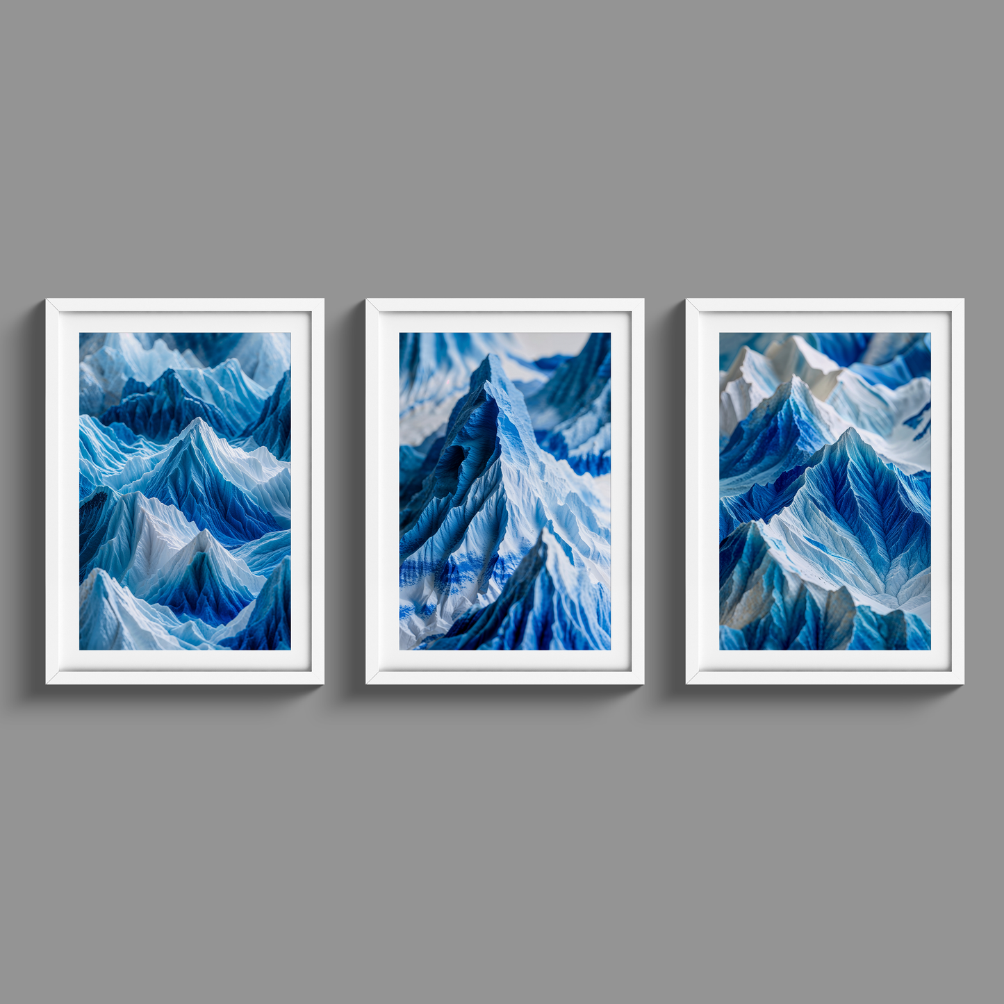 Gorgeous set of three abstract mountains