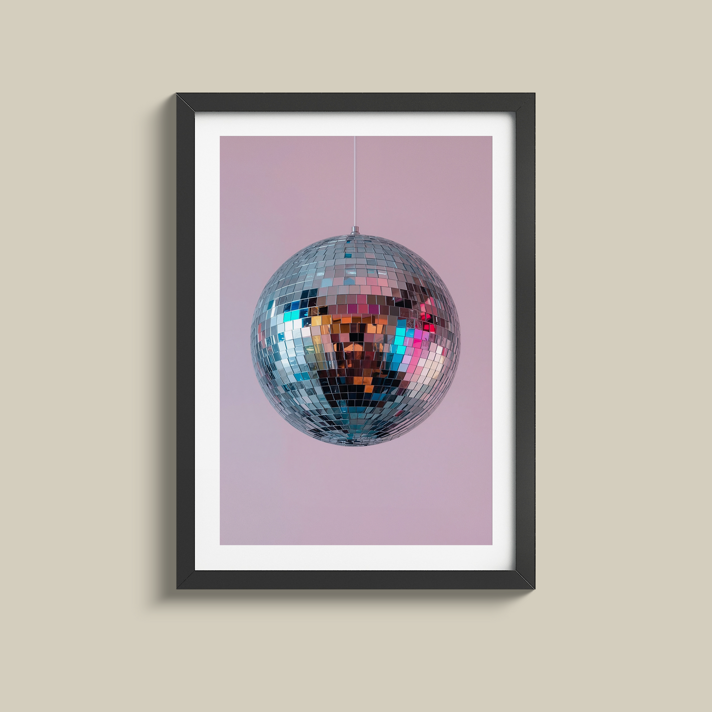 Vibrant Disco Ball Print