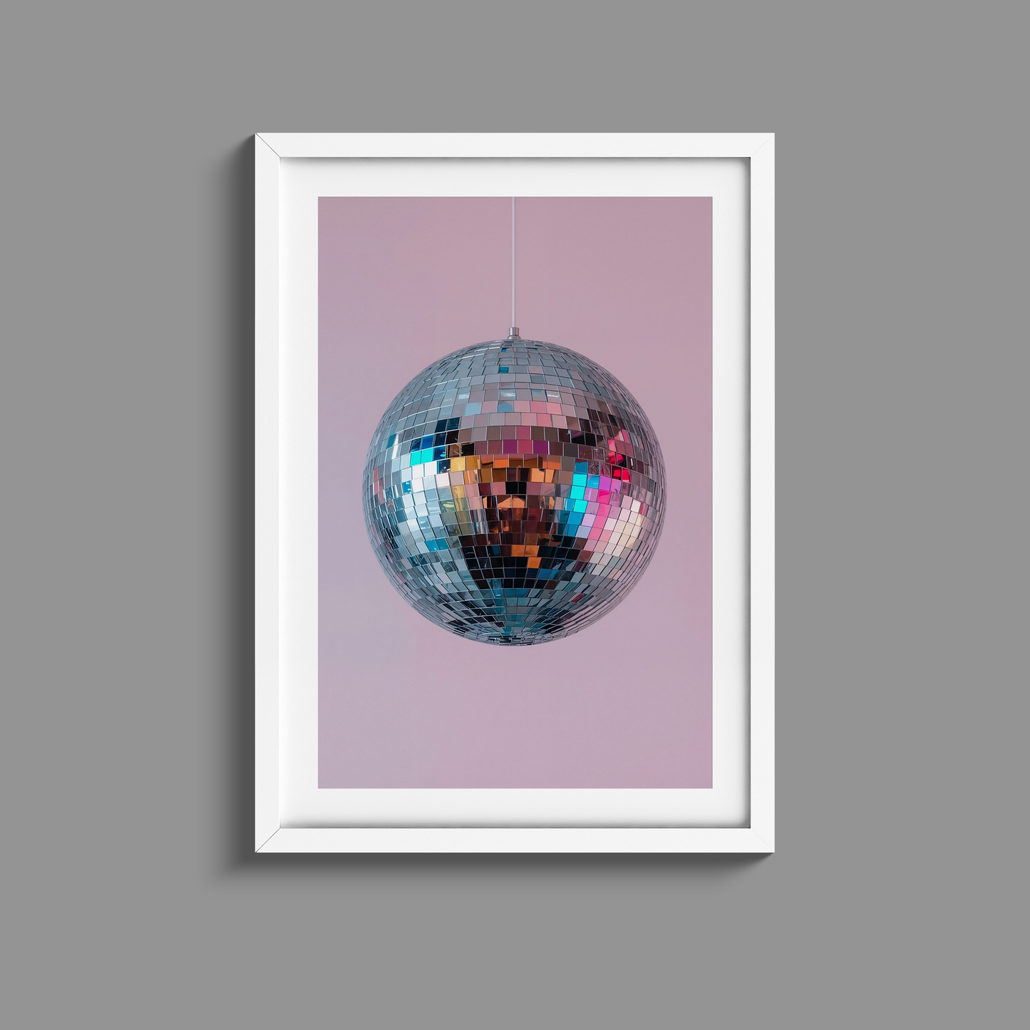 Vibrant Disco Ball Print