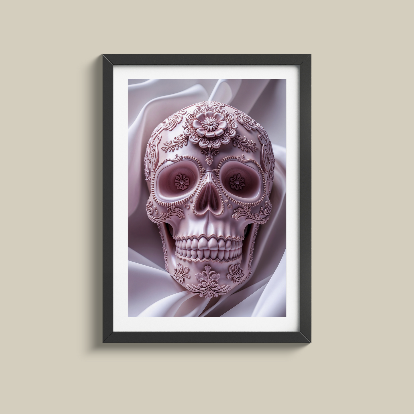 Gorgeous day of the dead sugar skull print 2