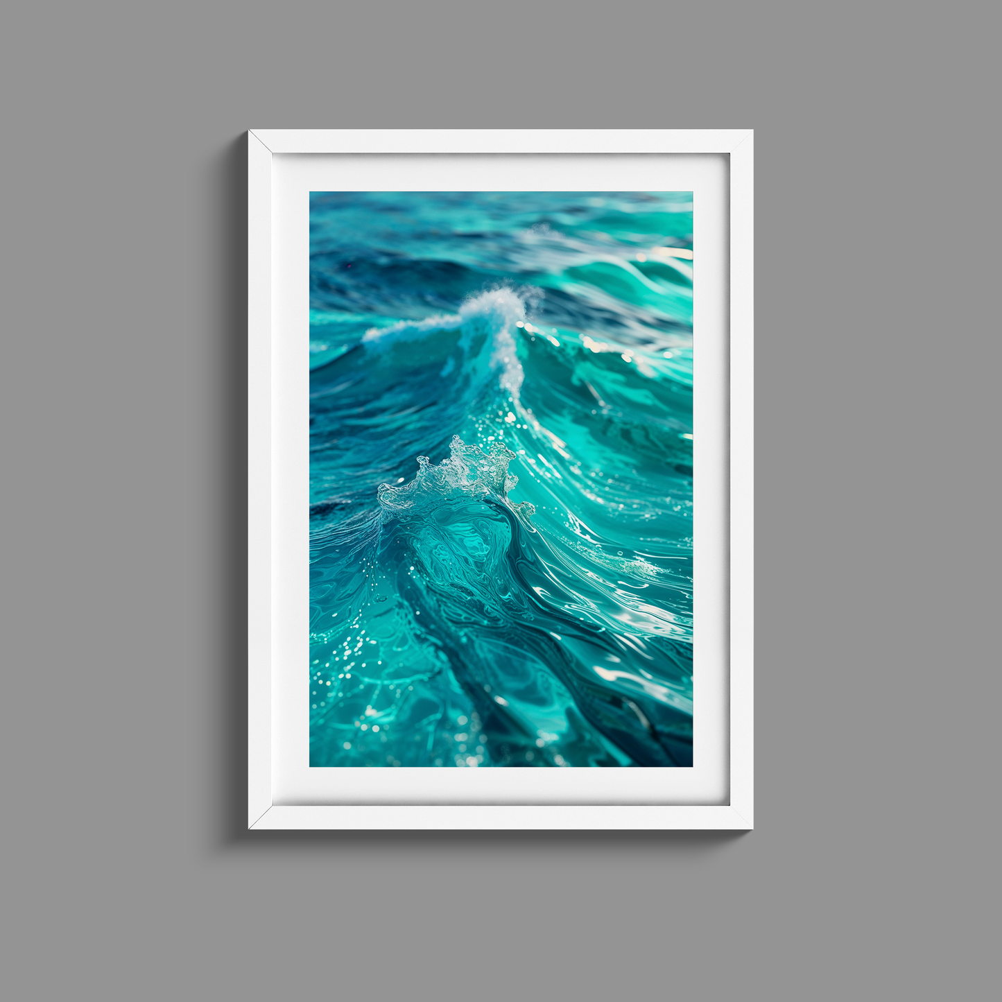 Gorgeous blue waves print