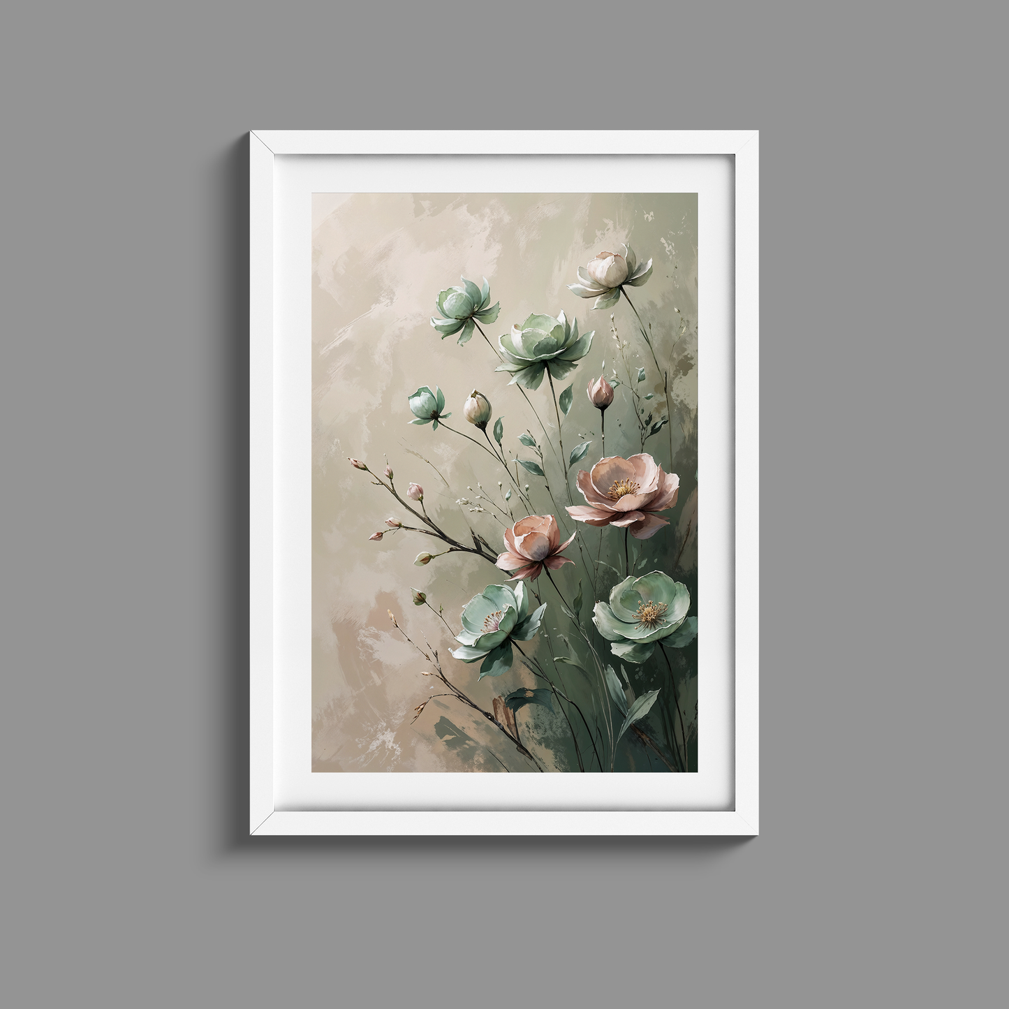 Gorgeous set of three flower prints