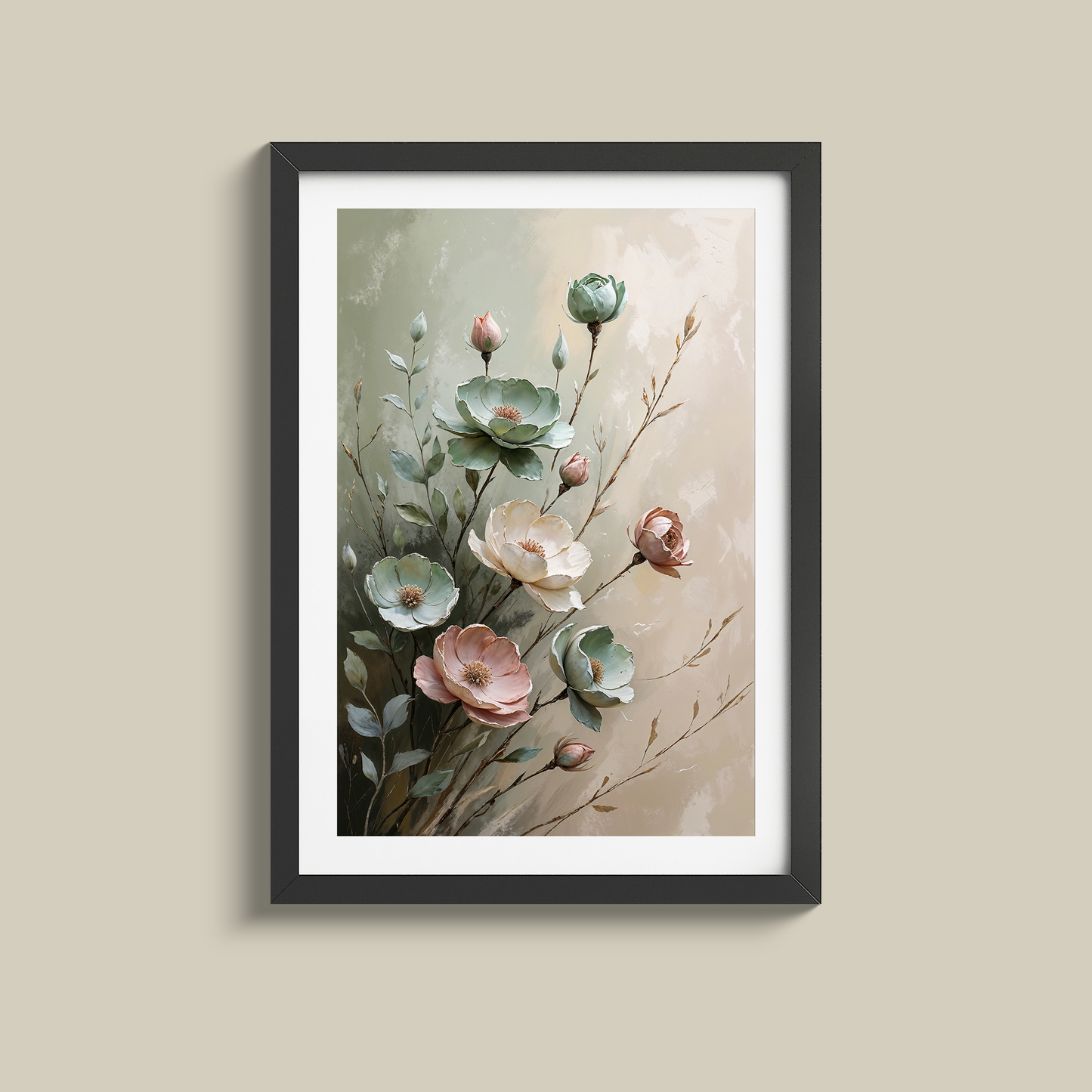 Gorgeous set of three flower prints