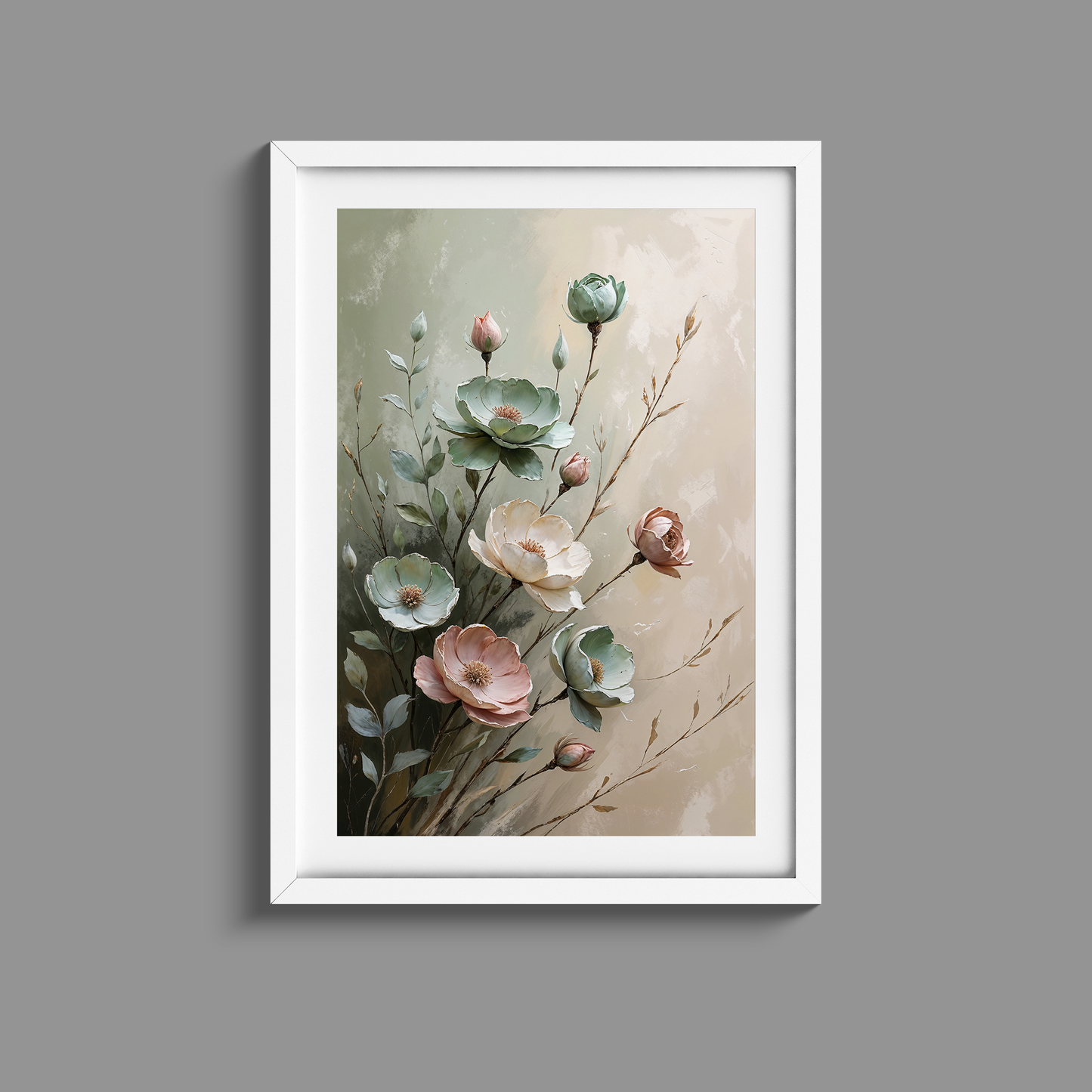 Gorgeous set of three flower prints
