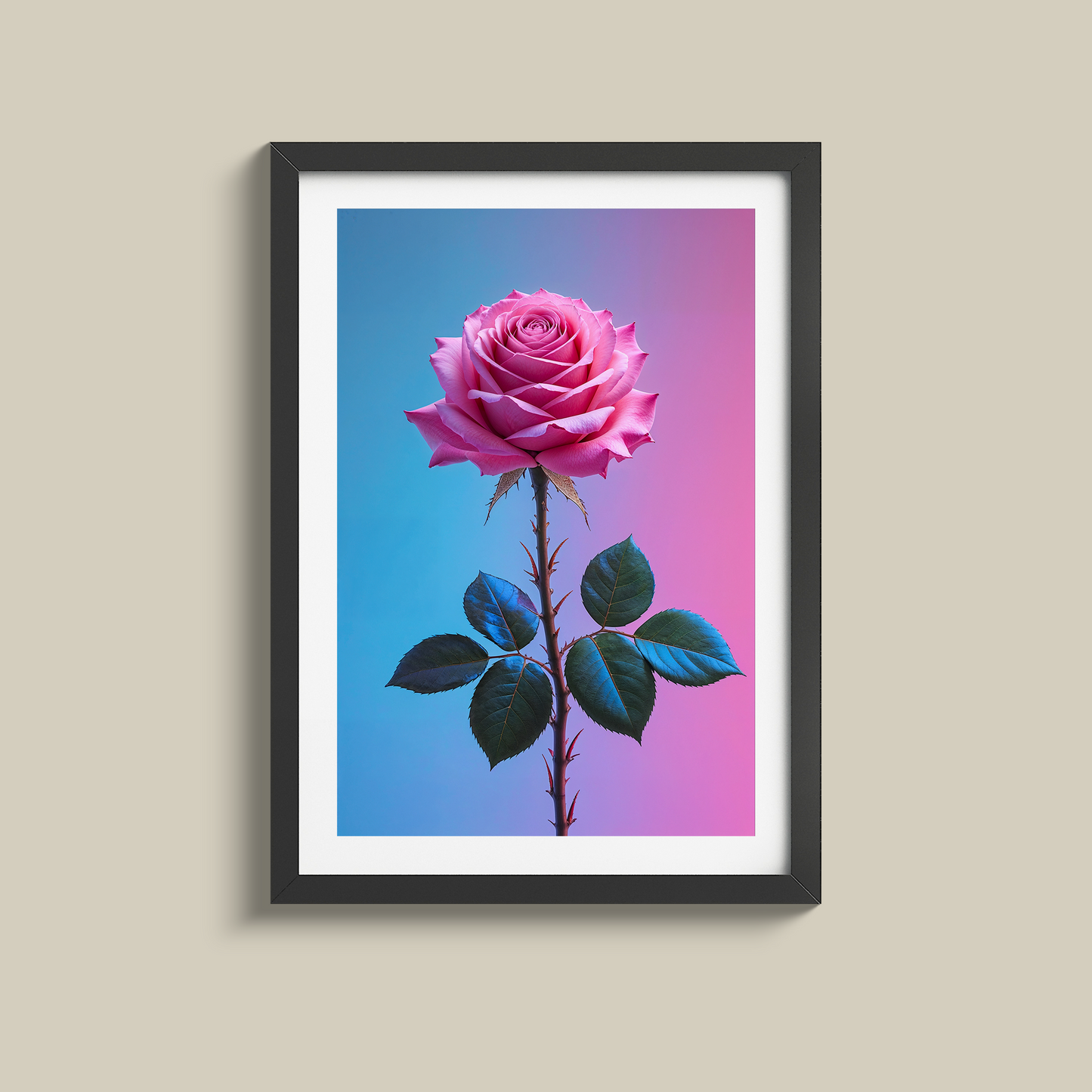 Stunning Pop art Rose floral print