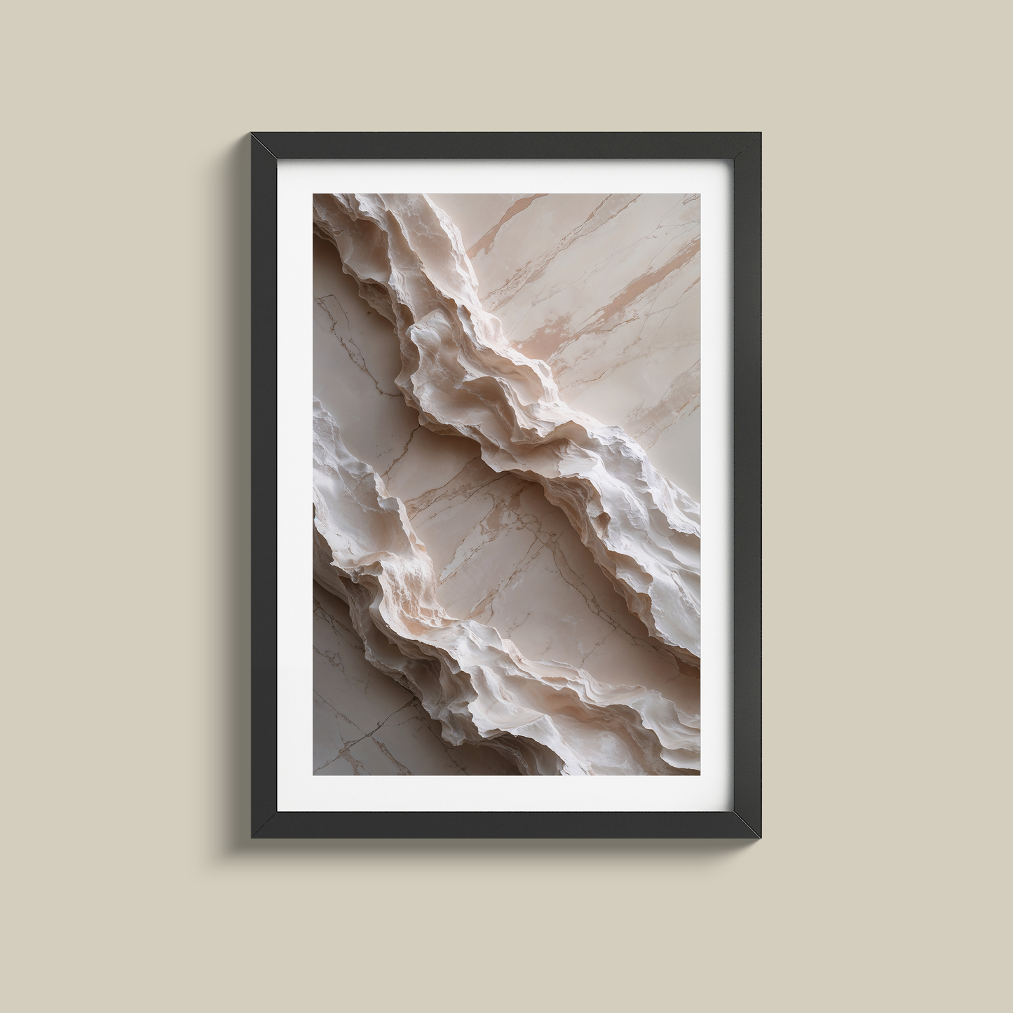 Beautiful minimalist white marble print 2