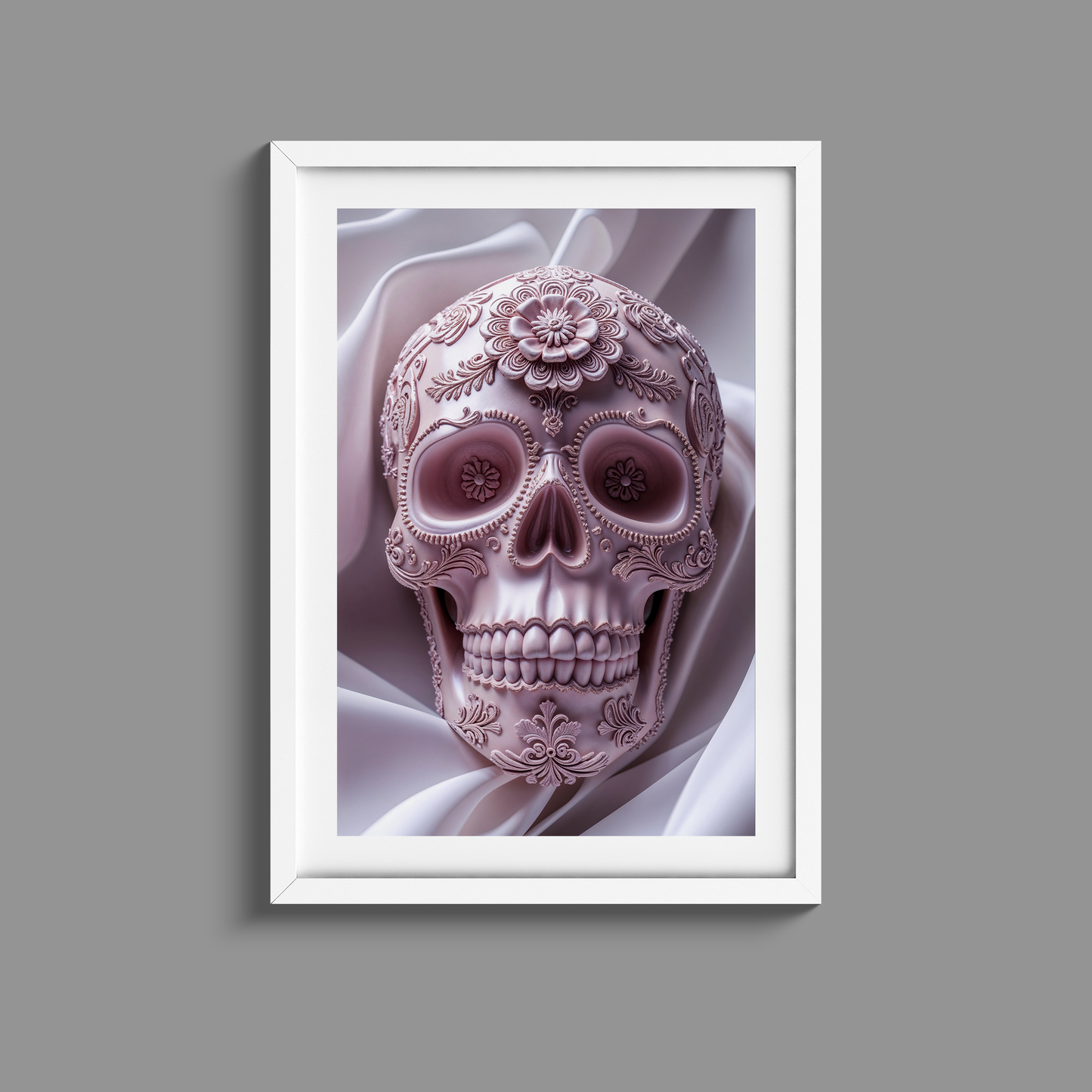 Gorgeous day of the dead sugar skull print 2