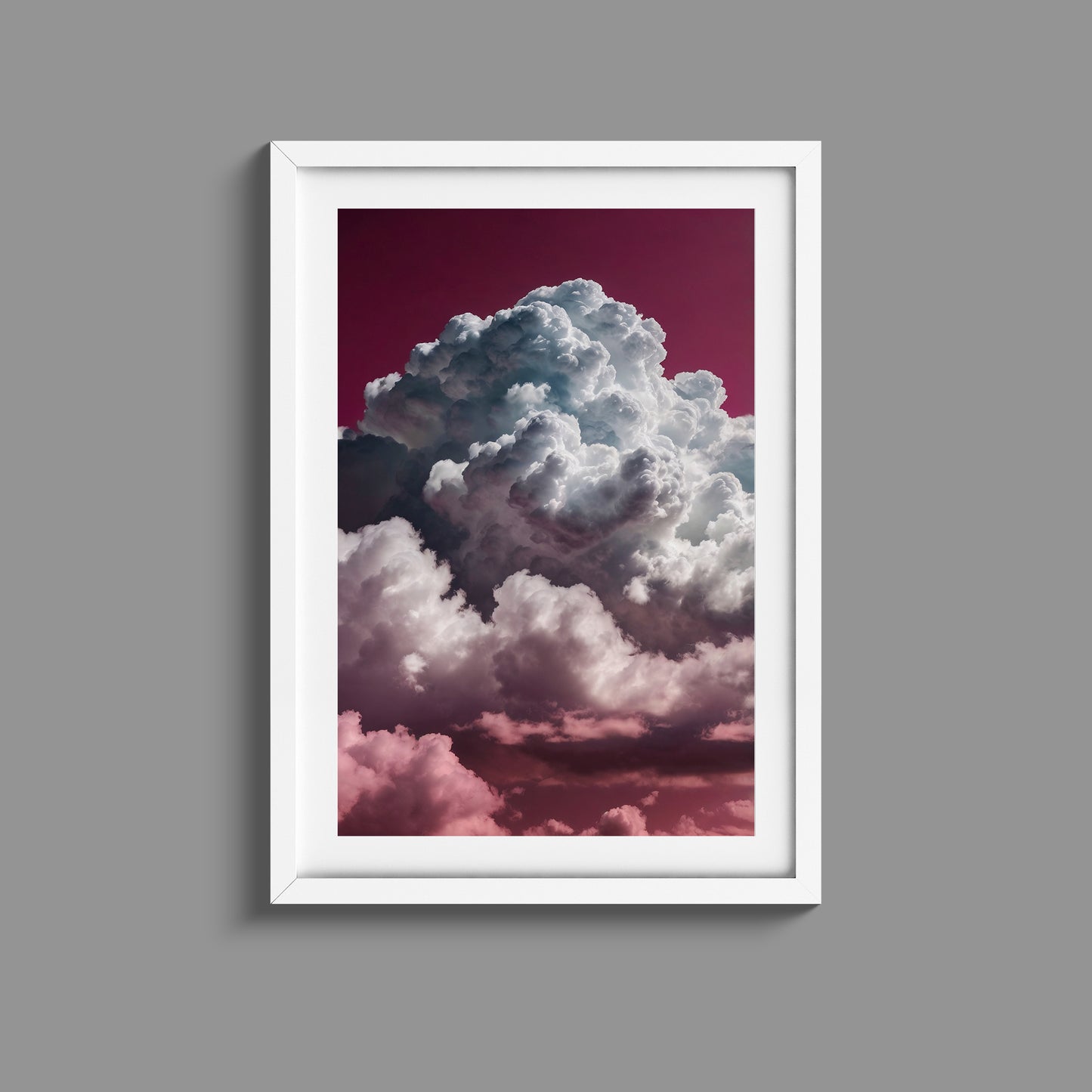 Gorgeous cloud with red sky print