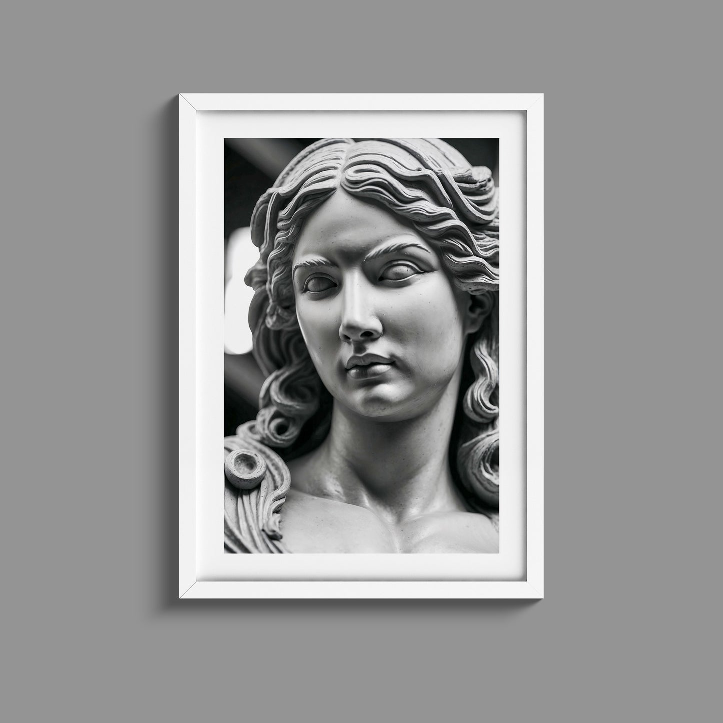 Bold and pronounced Greek statue print 3