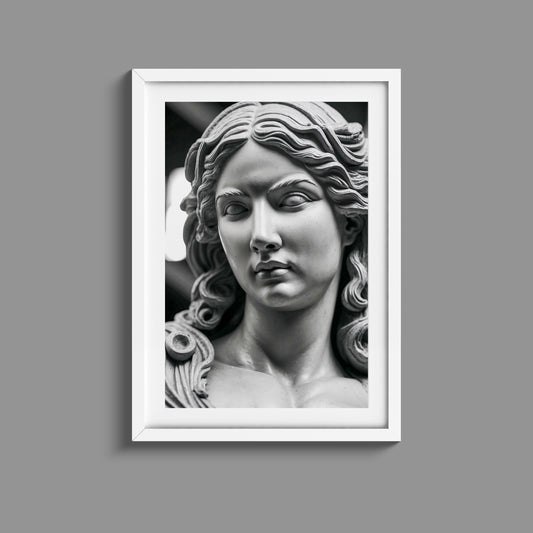 Bold and pronounced Greek statue print 3