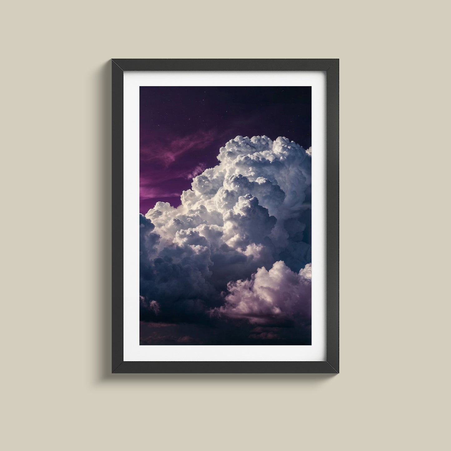 Gorgeous cloud with purple sky print