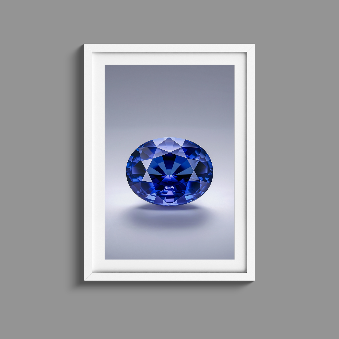 Stunning blue sapphire gemstone print
