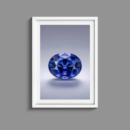 Stunning blue sapphire gemstone print