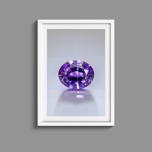 Stunning purple sapphire gemstone print