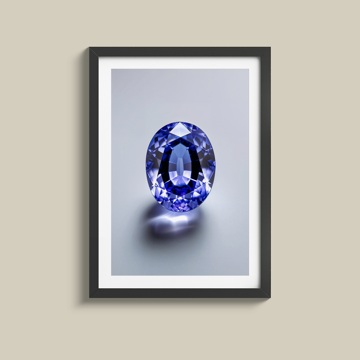 Stunning blue tanzanite gemstone print