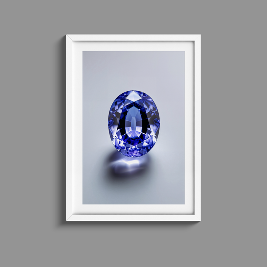 Stunning blue tanzanite gemstone print