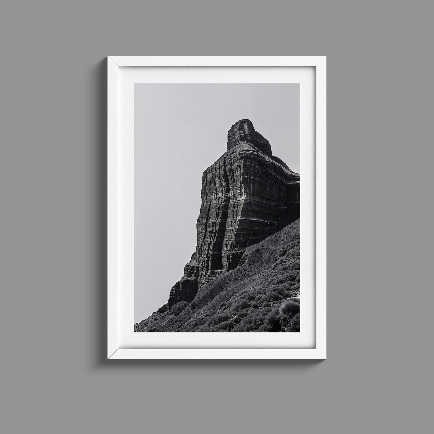 Gorgeous black and white rock formation print