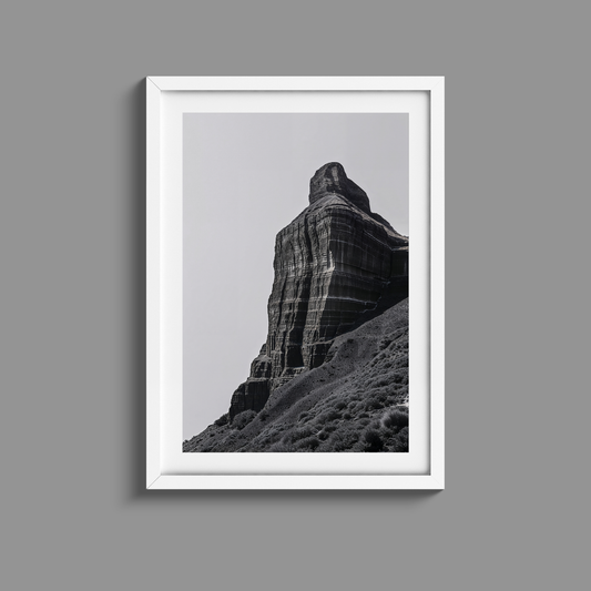 Gorgeous black and white rock formation print