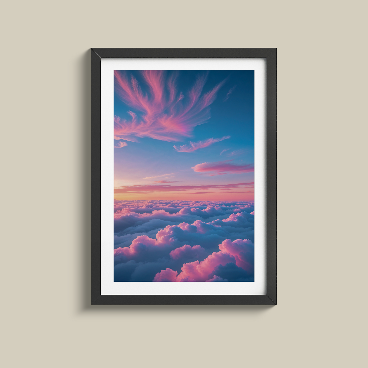 Beautiful blue and pink sunset print 2