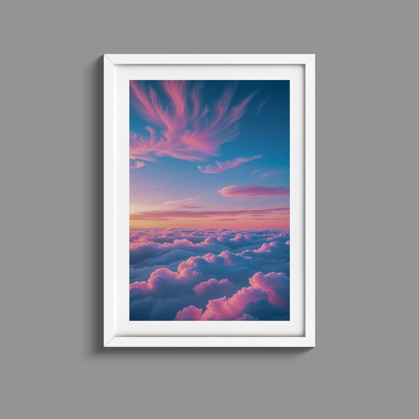 Beautiful blue and pink sunset print 2