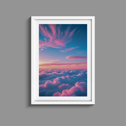 Beautiful blue and pink sunset print 2