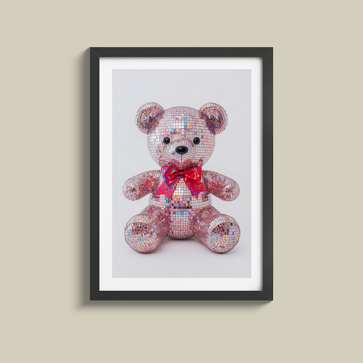 Vibrant disco teddy bear
