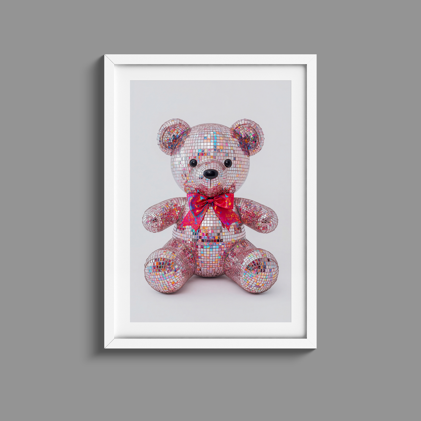 Vibrant disco teddy bear