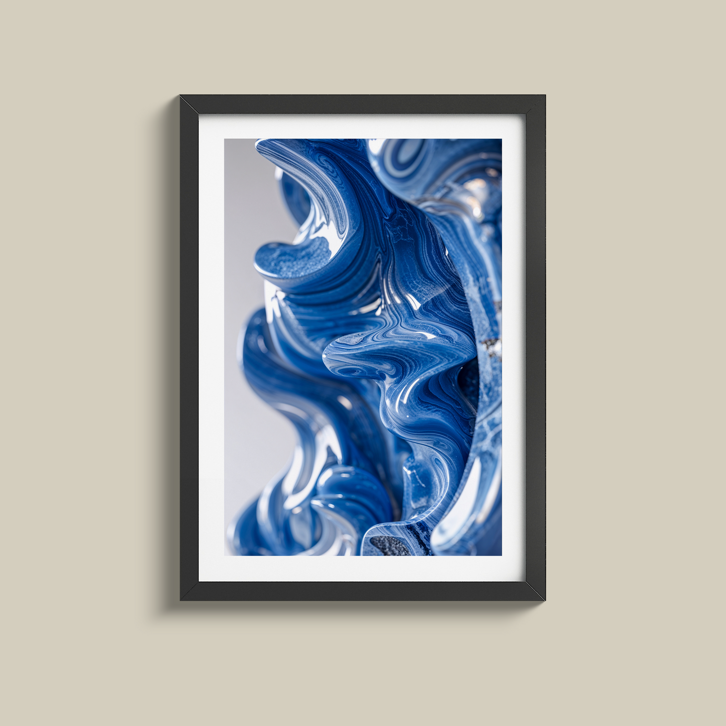 Gorgeous blue marble sculpture print 2