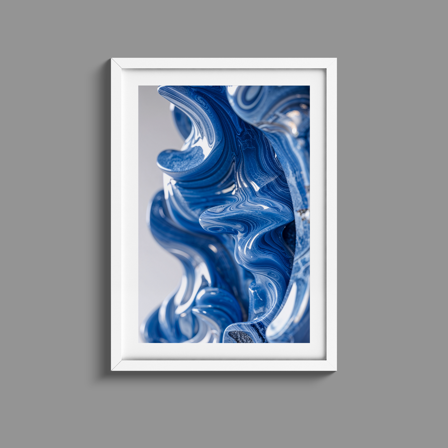 Gorgeous blue marble sculpture print 2