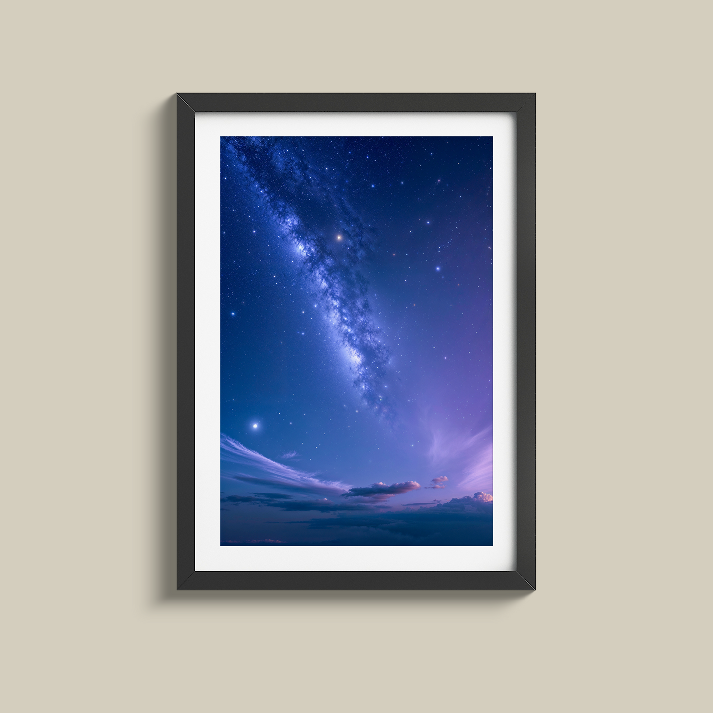 Beautiful stary night sky print