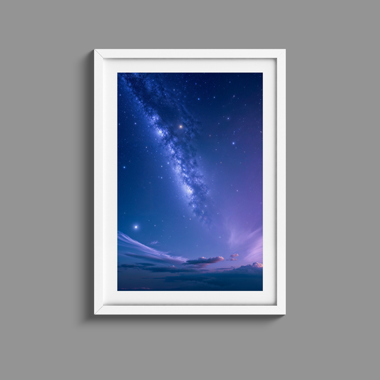 Beautiful stary night sky print