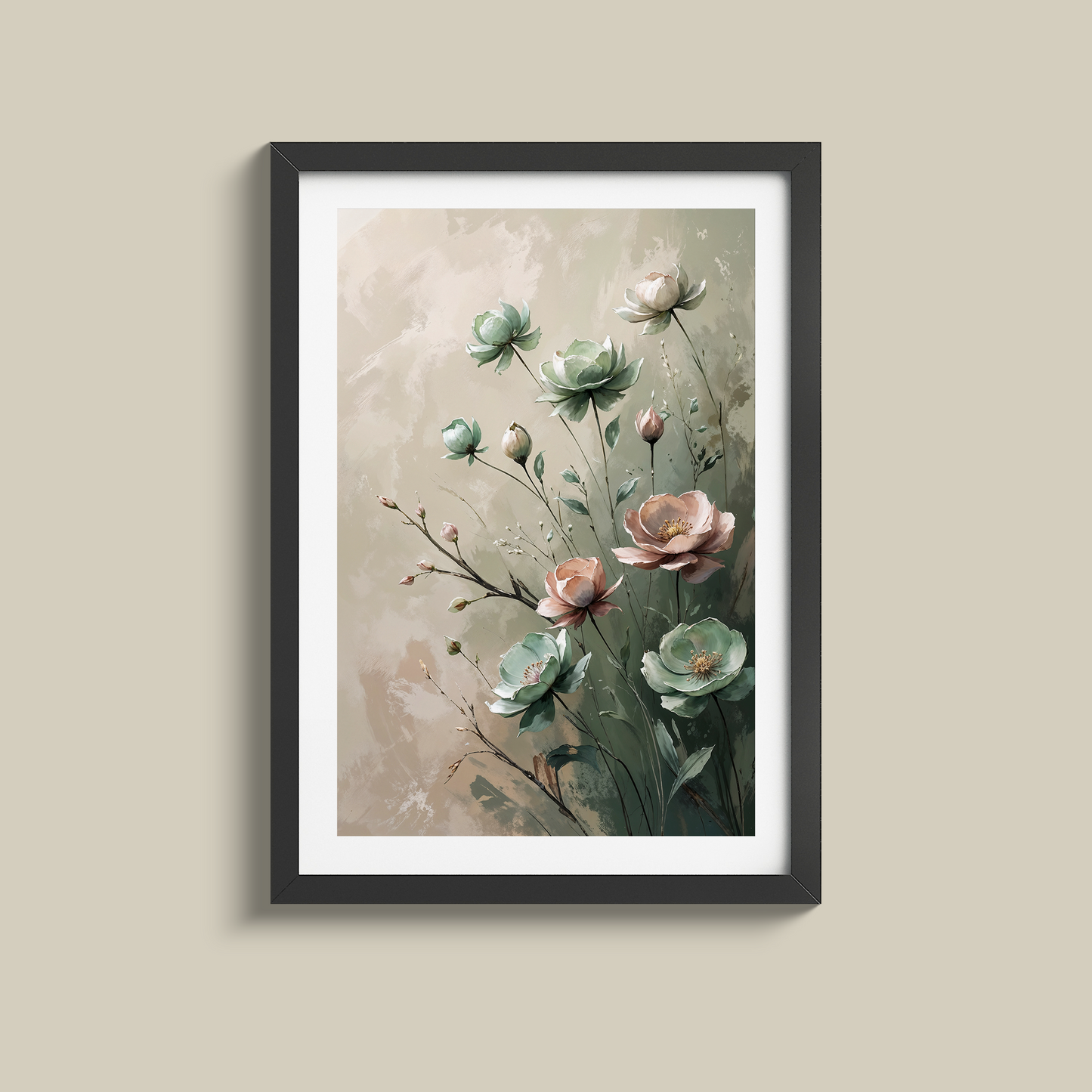 Gorgeous set of three flower prints