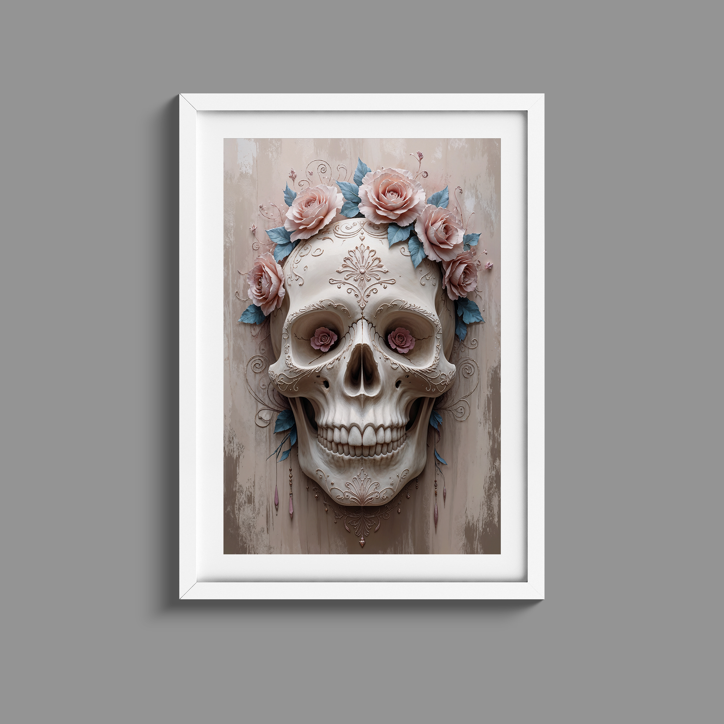 Gorgeous day of the dead sugar skull print
