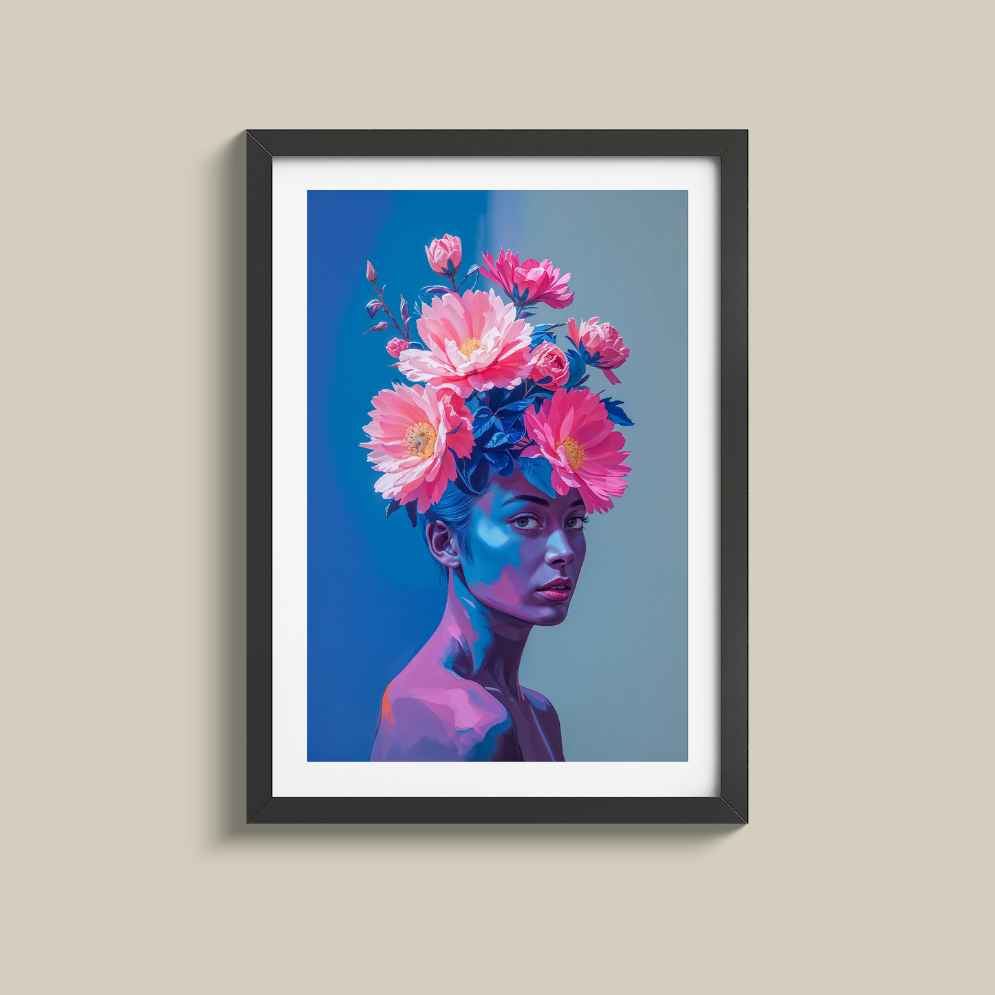 Stunning Pop art Floral woman print