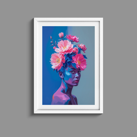 Stunning Pop art Floral woman print