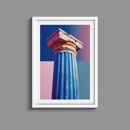 Stunning Pop art Greek pillar statue print