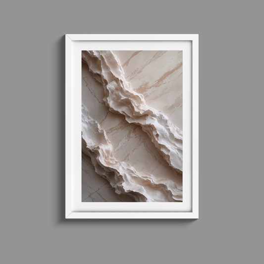 Beautiful minimalist white marble print 2