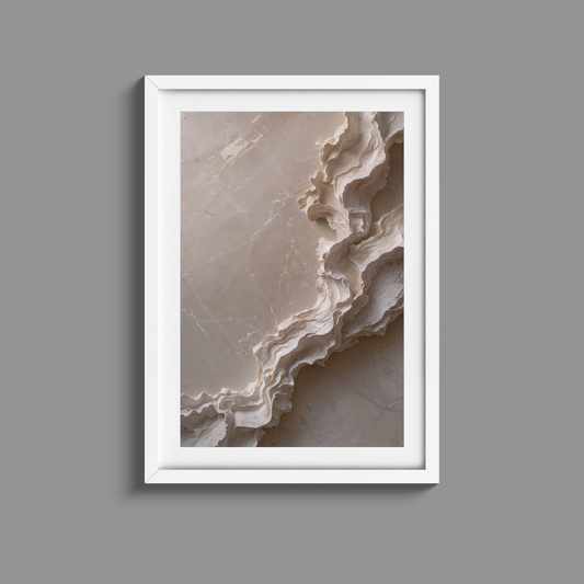 Beautiful minimalist white marble print