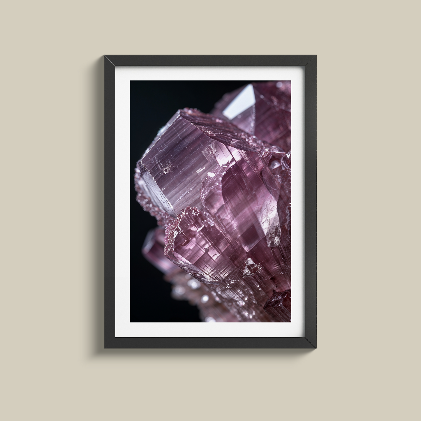 Stunning rough pink sapphire print