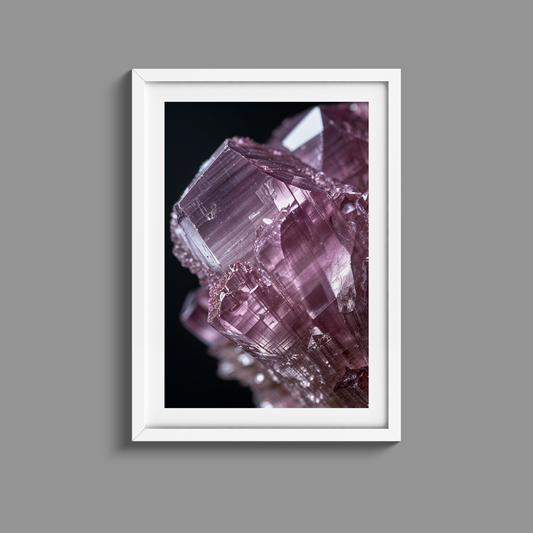 Stunning rough pink sapphire print
