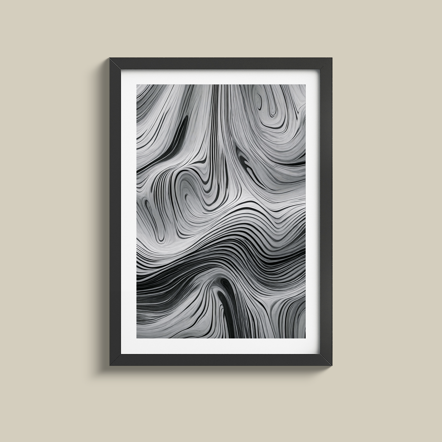 Stunning Black and White minimalist line print.