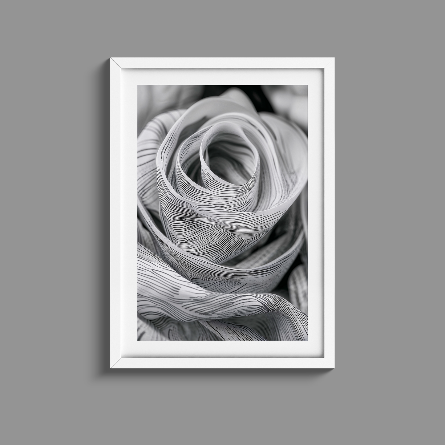 Stunning Black and White minimalist shape and line print