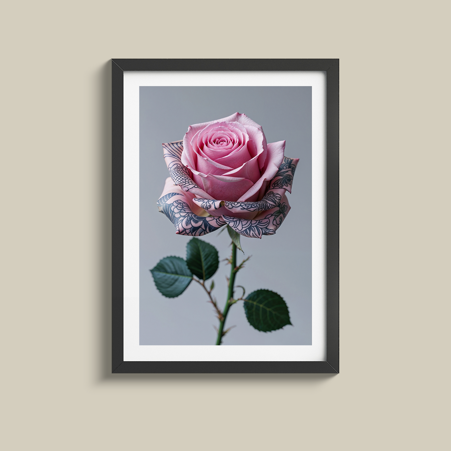 Gorgeous tattooed pink skull print