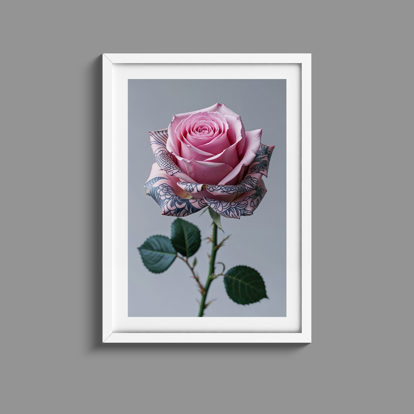 Gorgeous tattooed pink skull print